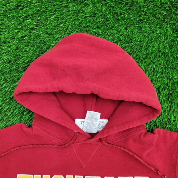 Vintage Y2K Tuskegee University Hoodie Women Small 19x23 Red - Picture 12 of 15